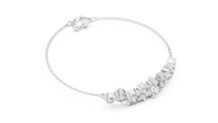 Round Multi-Size Diamond Link Bracelet