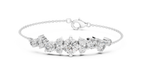 Round Multi-Size Diamond Link Bracelet