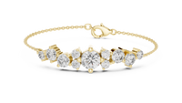 Round Multi-Size Diamond Link Bracelet
