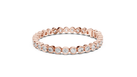 Round Bezel-Set Diamond Link Bracelet