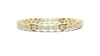 Round Bezel-Set Diamond Link Bracelet