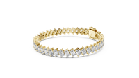Continuous Emerald-Cut Rectangle Diamond Link Bracelet