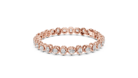 Diamond Link Bracelet Continuous Cushion-Cut