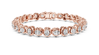 Diamond Link Bracelet Continuous Cushion-Cut