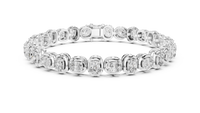 Diamond Link Bracelet Continuous Cushion-Cut