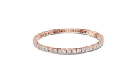 Round Brilliant Diamond Tennis Link Bracelet