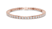 Round Brilliant Diamond Tennis Link Bracelet