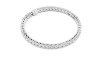 Round Brilliant Diamond Tennis Link Bracelet