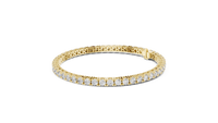 Round Brilliant Diamond Tennis Link Bracelet