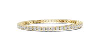 Round Brilliant Diamond Tennis Link Bracelet