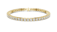 Round Brilliant Diamond Tennis Link Bracelet