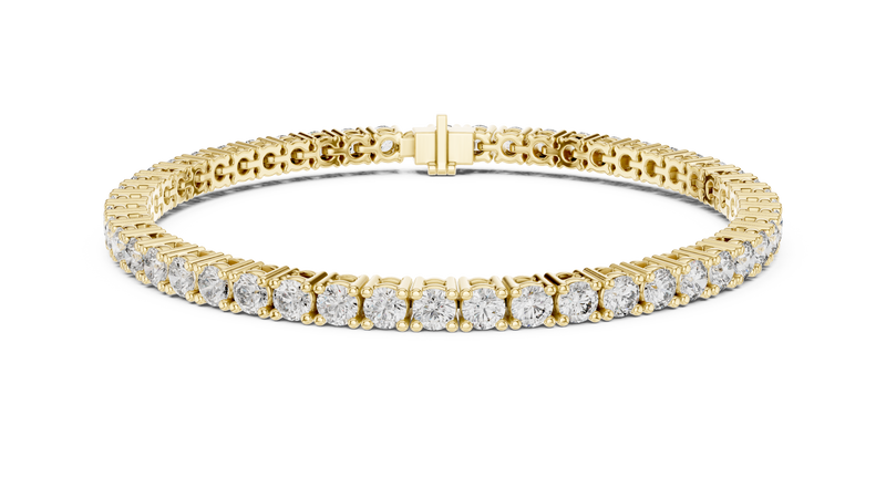Round Brilliant Diamond Tennis Link Bracelet