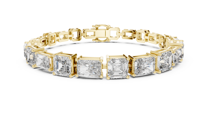 Radiant & Emerald Geometric Link Bracelet