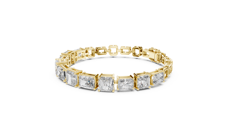 Mixed-Cut Radiant & Emerald Diamond Bracelet