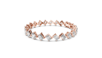 Alternating Emerald & Radiant Diamond Link Bracelet