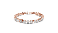 Elegant Oval Diamond Link Arrangement Bracelet