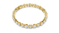 Elegant Oval Diamond Link Arrangement Bracelet
