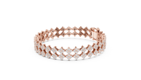 Repeating Round Diamond Cluster Link Bracelet