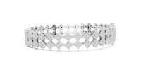 Repeating Round Diamond Cluster Link Bracelet