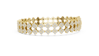 Repeating Round Diamond Cluster Link Bracelet