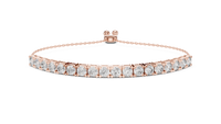 Round Diamond Flexible Tennis Bracelet