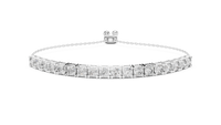 Round Diamond Flexible Tennis Bracelet