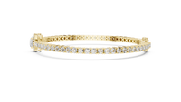 Oval Blue Gemstone & Diamond Tennis Bracelet