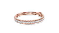 Emerald-Cut Blue Diamond Tennis Bracelet
