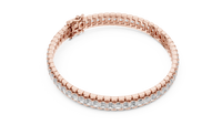 Emerald-Cut Blue Diamond Tennis Bracelet