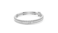Emerald-Cut Blue Diamond Tennis Bracelet