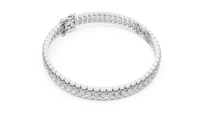 Emerald-Cut Blue Diamond Tennis Bracelet
