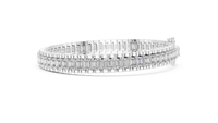 Emerald-Cut Blue Diamond Tennis Bracelet