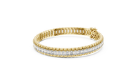 Emerald-Cut Blue Diamond Tennis Bracelet