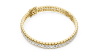 Emerald-Cut Blue Diamond Tennis Bracelet
