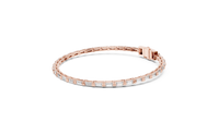 Baguette-Cut Blue Diamond Tennis Bracelet