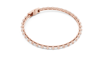 Baguette-Cut Blue Diamond Tennis Bracelet