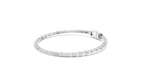 Baguette-Cut Blue Diamond Tennis Bracelet