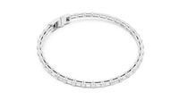 Baguette-Cut Blue Diamond Tennis Bracelet