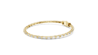 Baguette-Cut Blue Diamond Tennis Bracelet