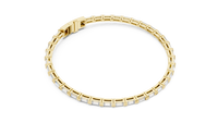 Baguette-Cut Blue Diamond Tennis Bracelet