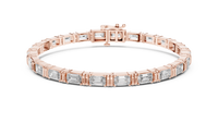 Emerald-Cut Blue Diamond Tennis Bracelet