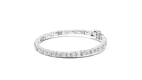 Emerald-Cut Blue Diamond Tennis Bracelet