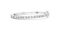 Emerald-Cut Blue Diamond Tennis Bracelet