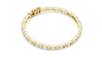 Emerald-Cut Blue Diamond Tennis Bracelet