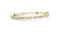 Emerald-Cut Blue Diamond Tennis Bracelet