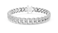Pavé Round Diamond Cuban Link Bracelet