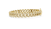 Pavé Round Diamond Cuban Link Bracelet