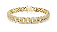 Pavé Round Diamond Cuban Link Bracelet