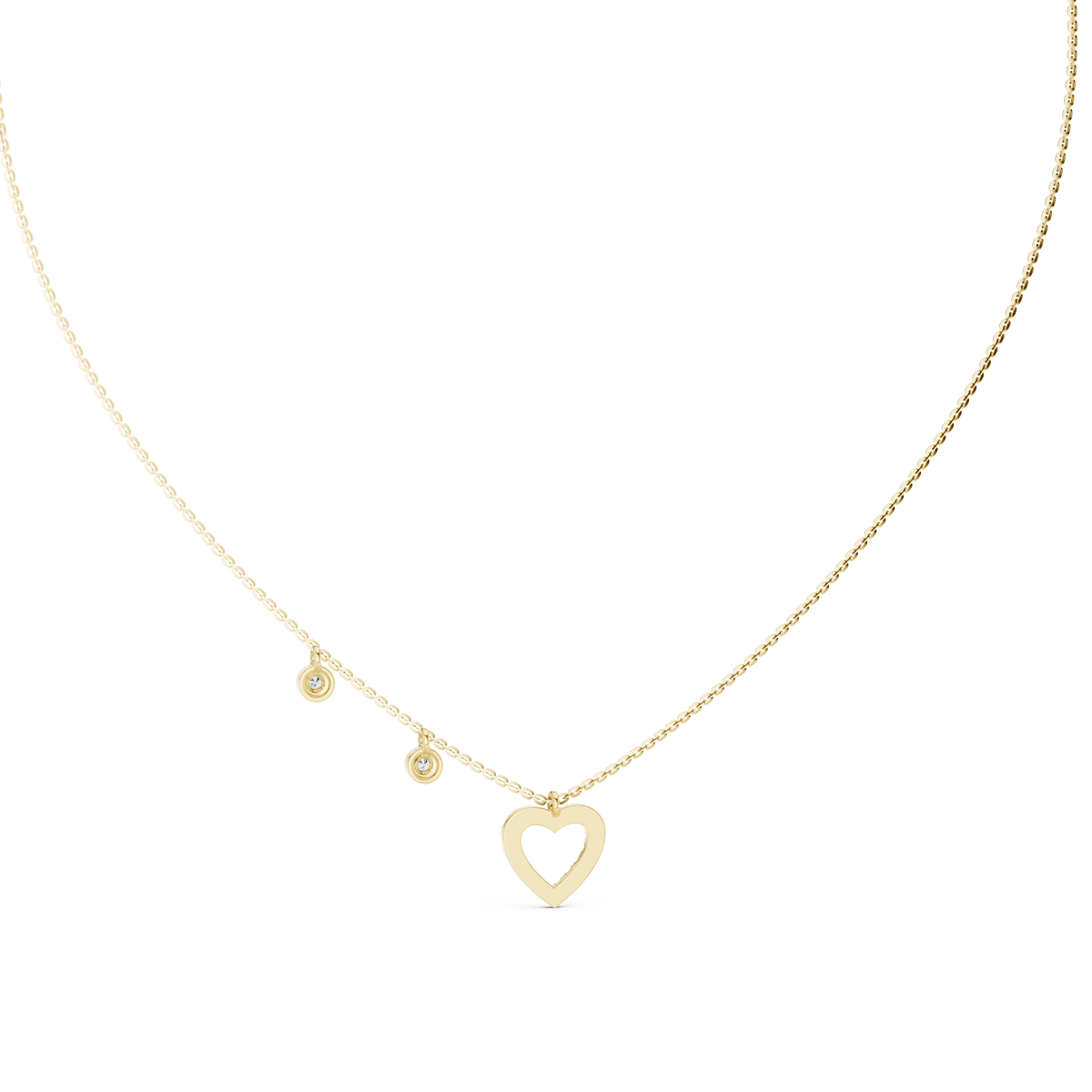 Diamond Heart Elegant Pendant Necklace