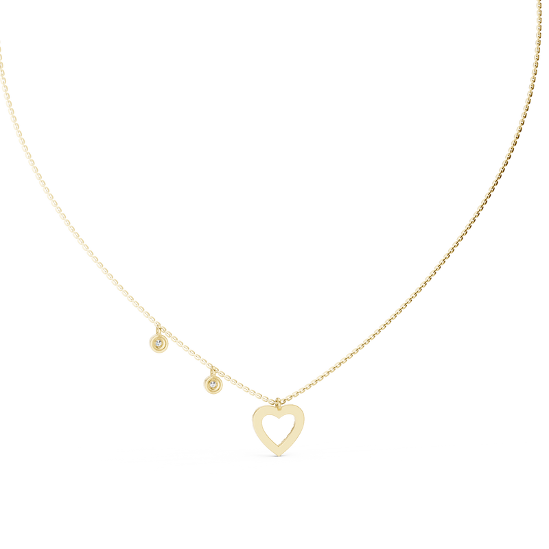 Diamond Heart Elegant Pendant Necklace